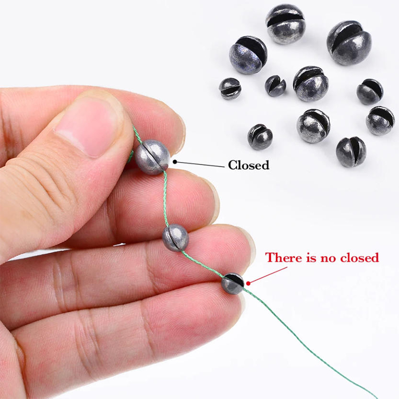 100Pcs/Box Single-Opening Lead - Fishing Line Box 评论和价格