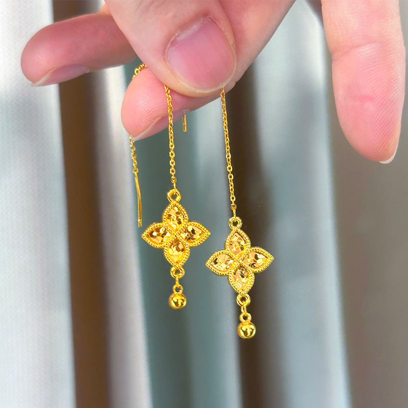 Fashion 18kt Gold Four Leaf Cl - Freshwater Line 评论和价格